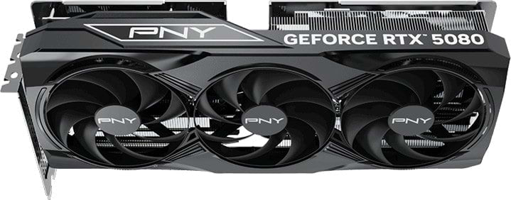 PNY GeForce RTX 5080 OC Triple Fan 16G VCG508016TFXPB1-O 16GB GDDR7 256-bit PCIe 5.0 Desktop Graphics Card