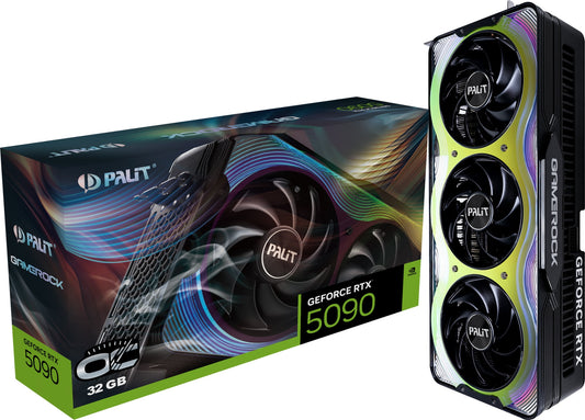 Palit GeForce RTX 5090 GAMEROCK OC NE75090S19R5-GB2020G 32GB GDDR7 512-Bit PCIe 5.0 Desktop Graphics Card
